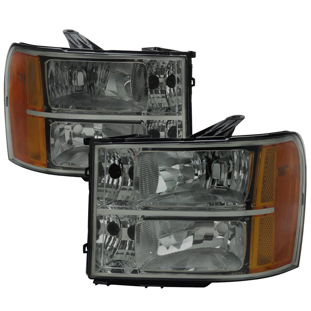 1500 SPEC-D TUNING Headlights Chrome HOUSING Light Smoked Lens