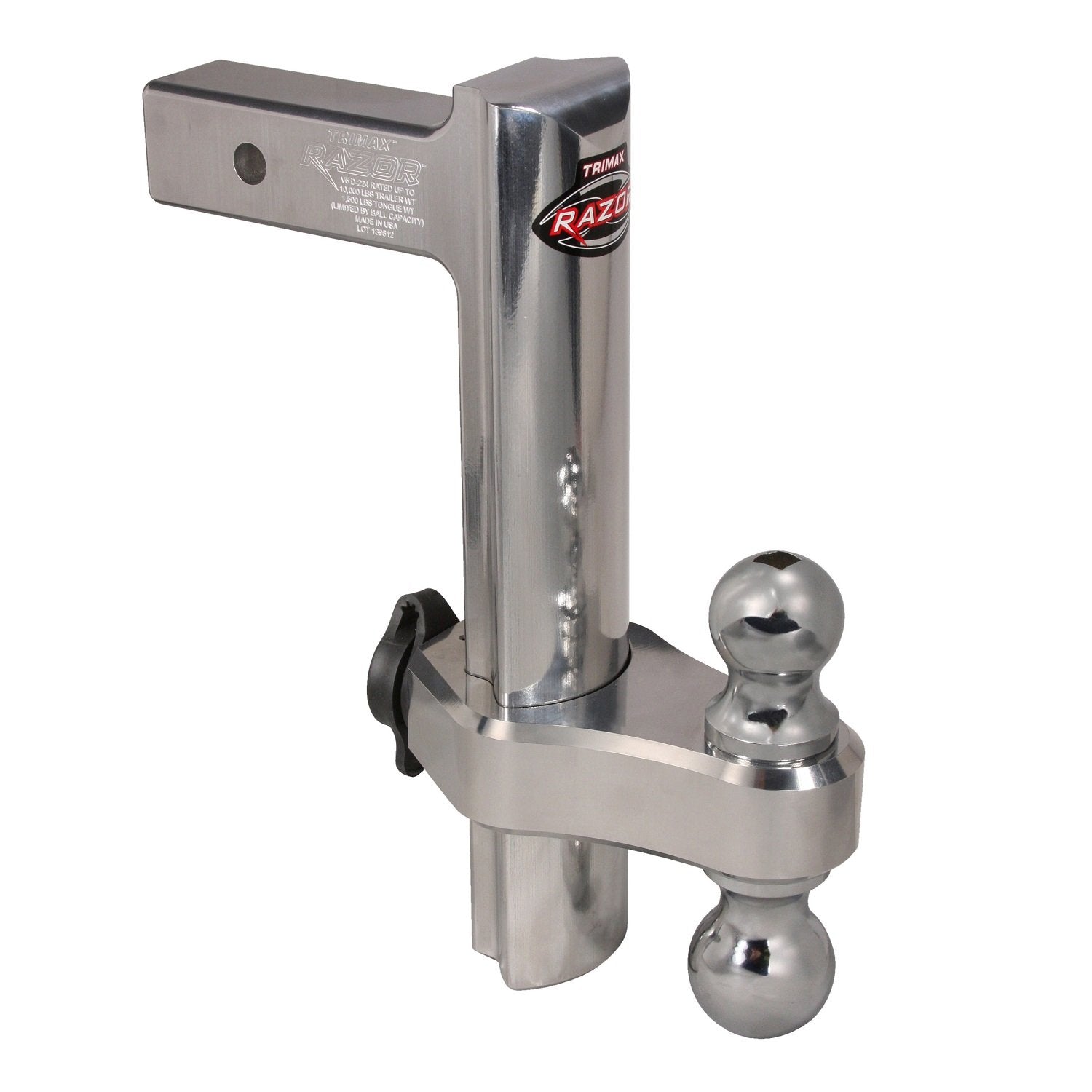 Trimax Sportsmans Supply, Inc. Trz12Al Razor 12In Aluminum Adjust Hitch-Dual Ball