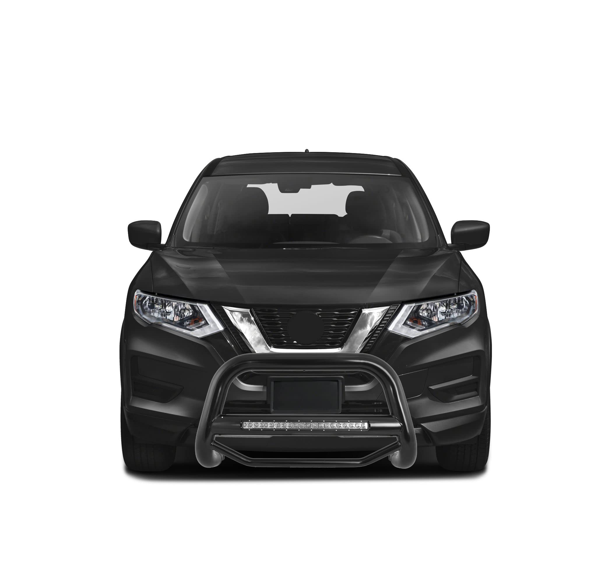 MAX Black Horse Beacon Bull Bar No Skid Plate Black Compatible with 2014-2020 Nissan Rogue-MAB-NIA1702B