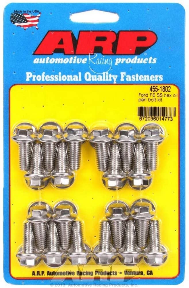 6-Point Stainless Steel ARP Oil Pan Bolt Kit for Big Block Chevy