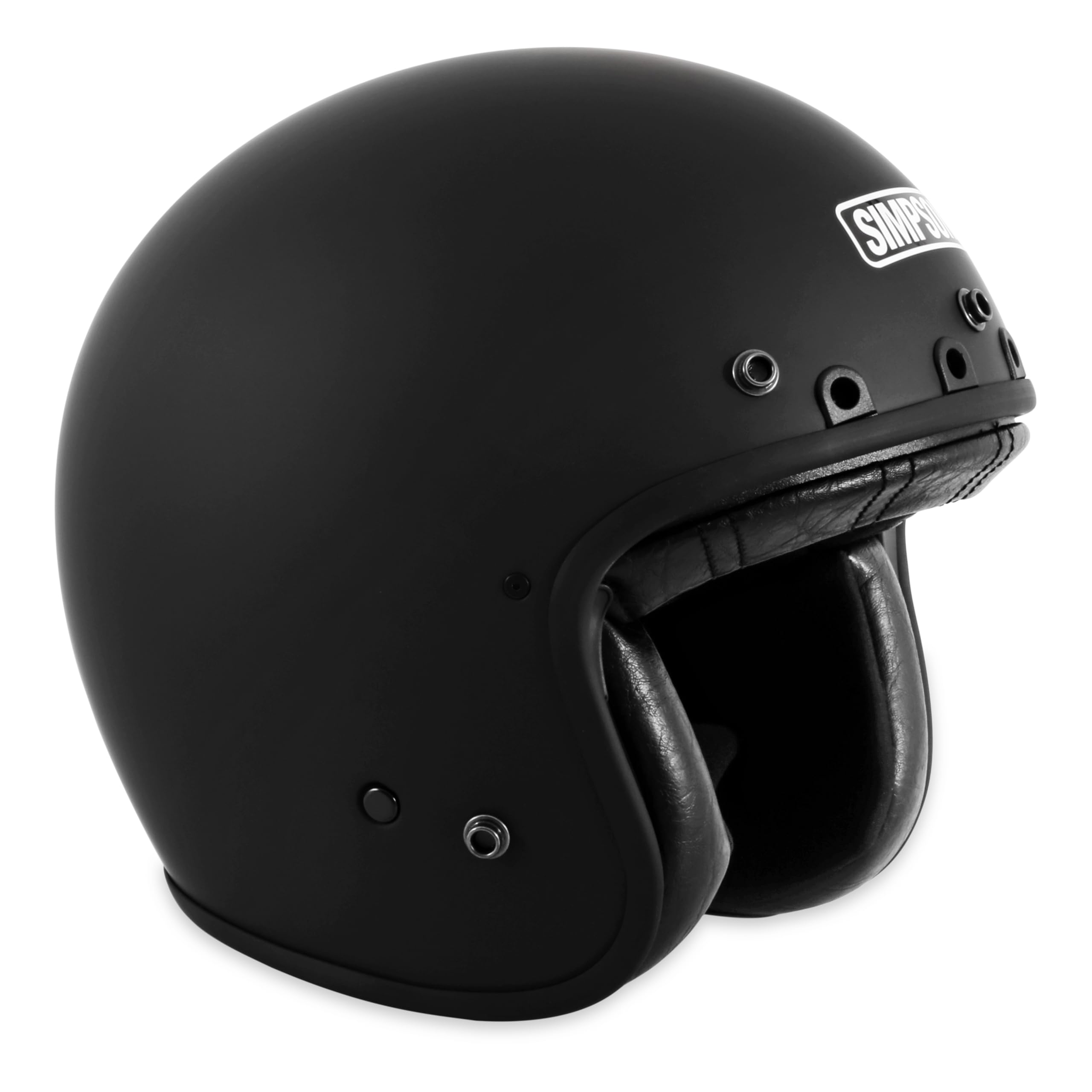 Motorcycle Simpson CHOP32X Chopper Helmet - Adult 2X-Large - Flat Black