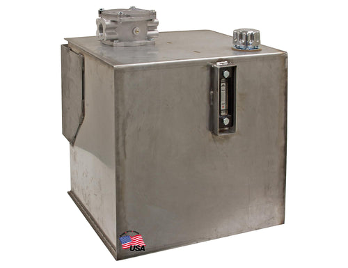 30 Gallon Buyers Products Stainless Steel Hydraulic Reservoir with 10 Micron Filter, Heavy-Duty 304 Stainless Steel, Magnetic Drain Plug, Fluid Level & Temp Gauge