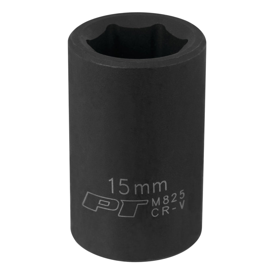 1/2-Inch Drive Performance Tool M825 15mm 6pt Impact Socket