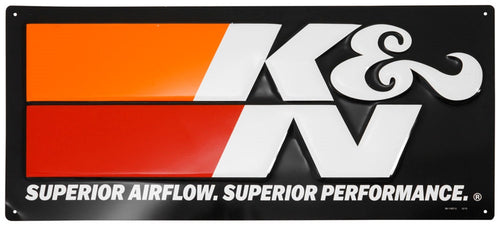 Sign K&N Embossed Metal 9" H X 20" W