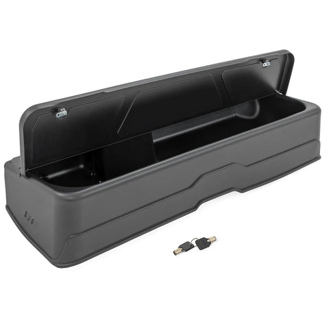 Rough Country Under Seat Lockable Storage for Chevy Silverado & GMC Sierra 1500/2500HD/3500HD Crew Cab (2019-2026 & Refresh) - Custom-Fit Rear Seat Organizer Tray