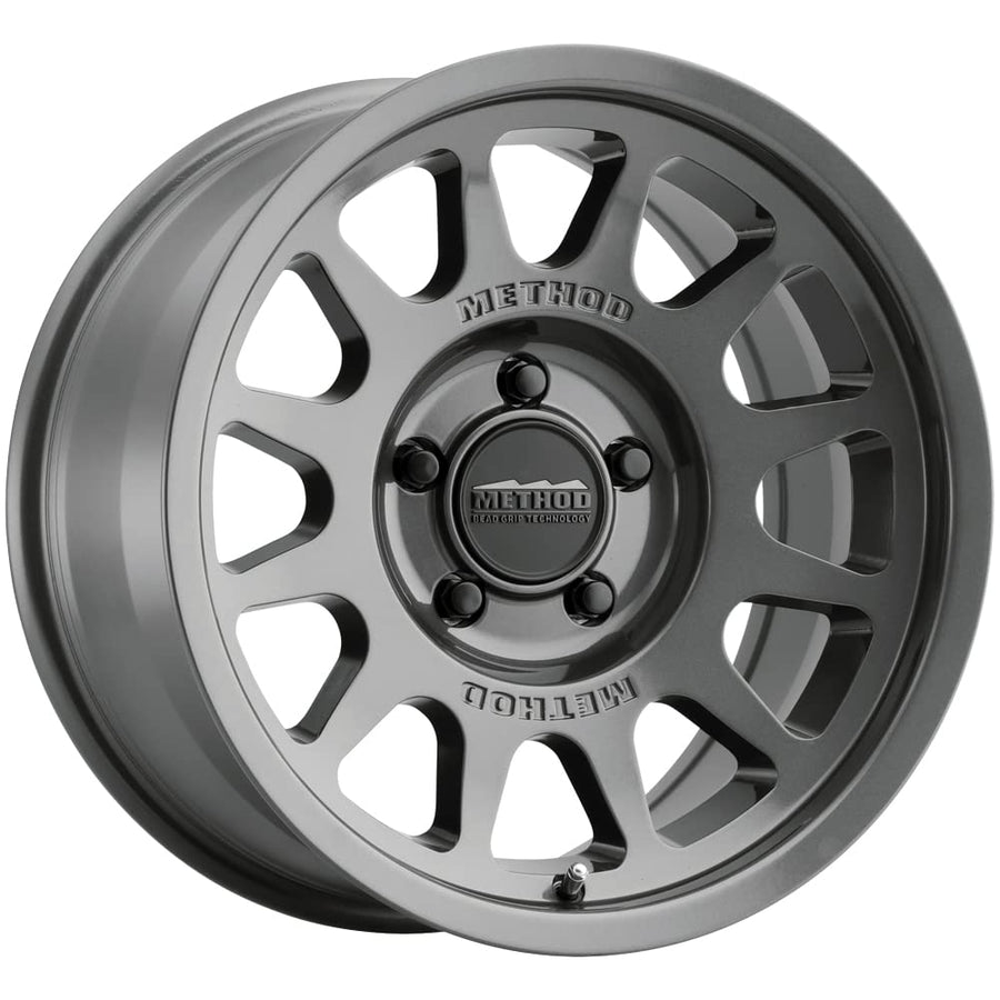 703 Method Race Wheels Titanium Wheel with Gloss (17 x 8.5 inches /5 x 5 mm, 0 mm Offset)