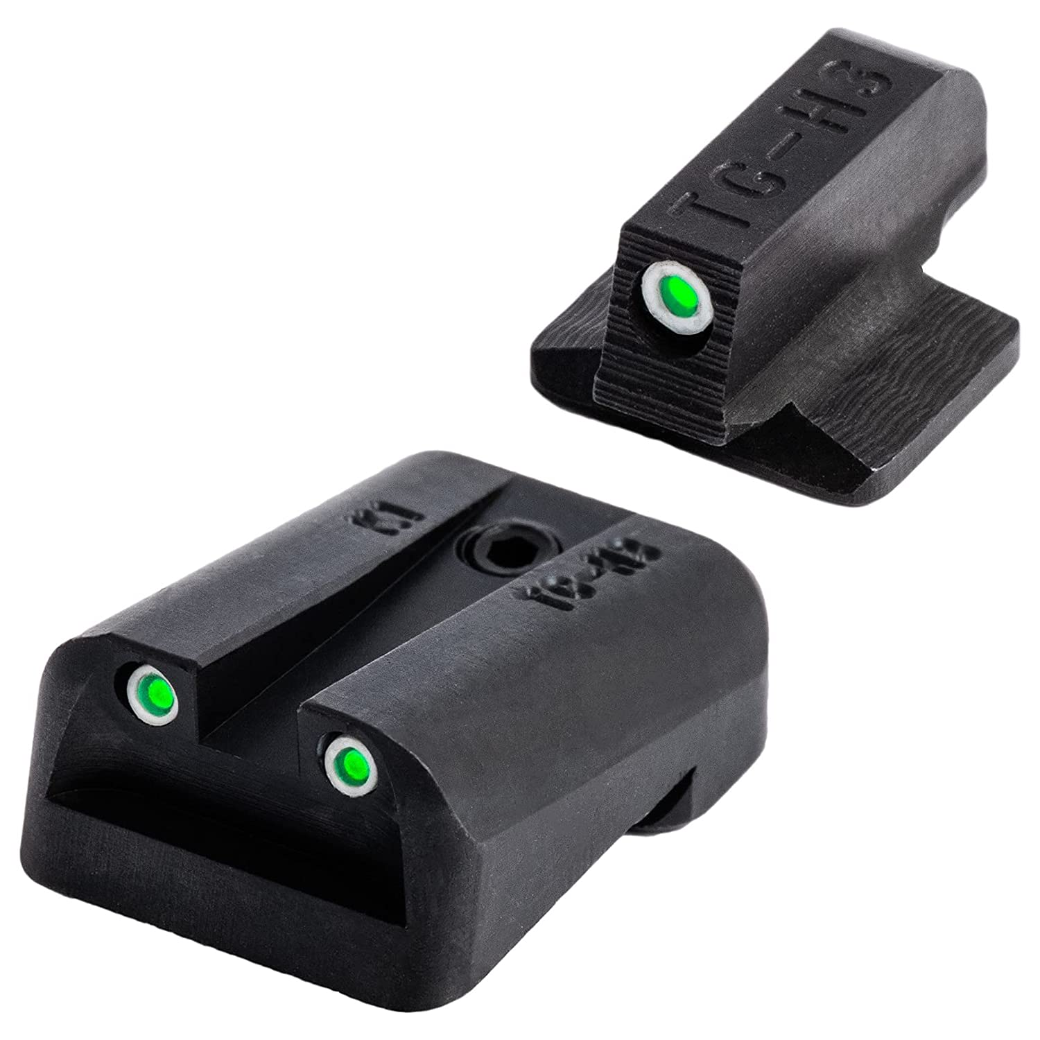 Tritium TRUGLO Handgun Sight | High-Visible Front & Rear Night Sights with White & Tritium Dots, Compatible with Kimber 1911 with Fixed Rear Sight (Excluding Micro Series)