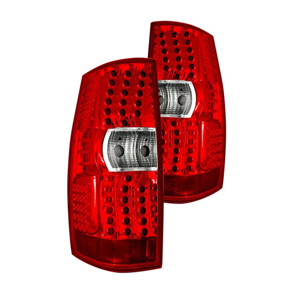 Chrome Housing/Red Lens LED Tail light Winjet WJ20-0350-08 (GMC Yukon)
