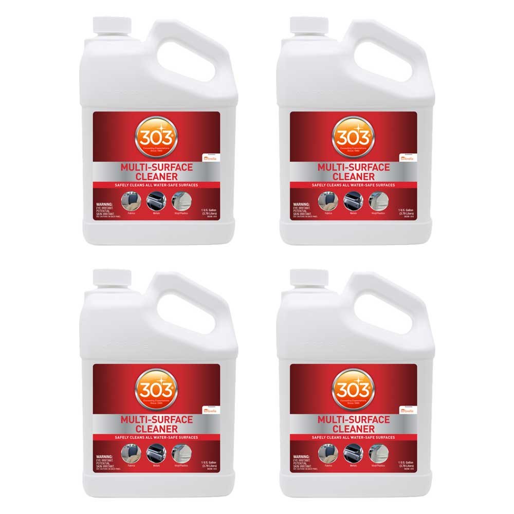 303 Products Cleaner Multi-Surface - Safely Cleans All Water Safe Surfaces, Including All Types of Fabric and Vinyl, Rinses Residue Free, Manufacturer Recommended, 1 Gallon (30570-4PK)