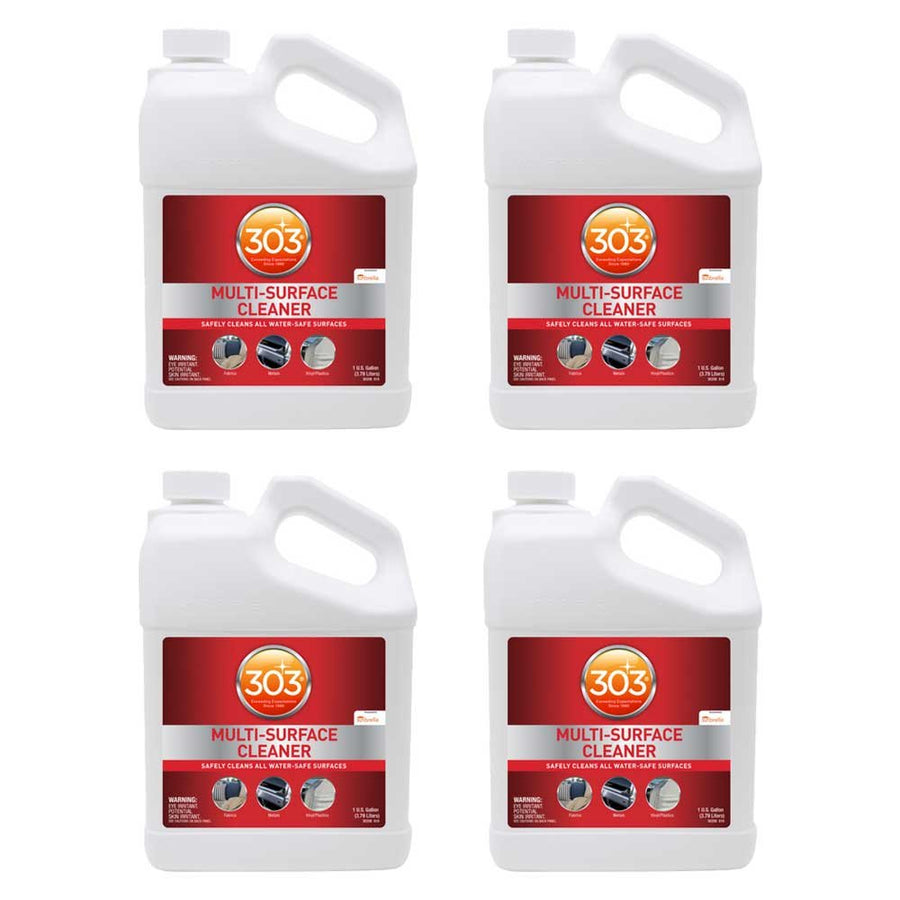 303 Products Cleaner Multi-Surface - Safely Cleans All Water Safe Surfaces, Including All Types of Fabric and Vinyl, Rinses Residue Free, Manufacturer Recommended, 1 Gallon (30570-4PK)