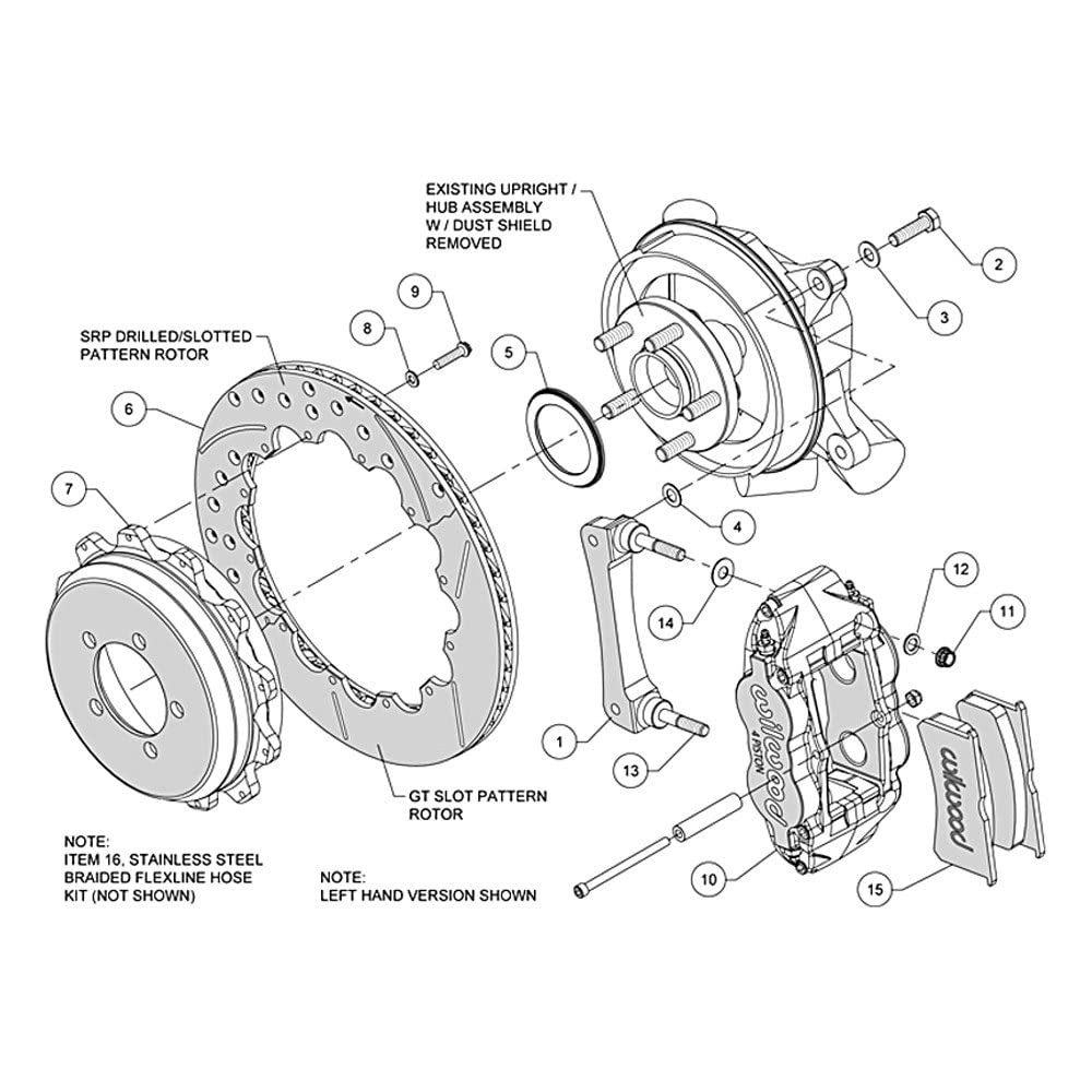 Rear FNSL4R Kit,12.88", Red