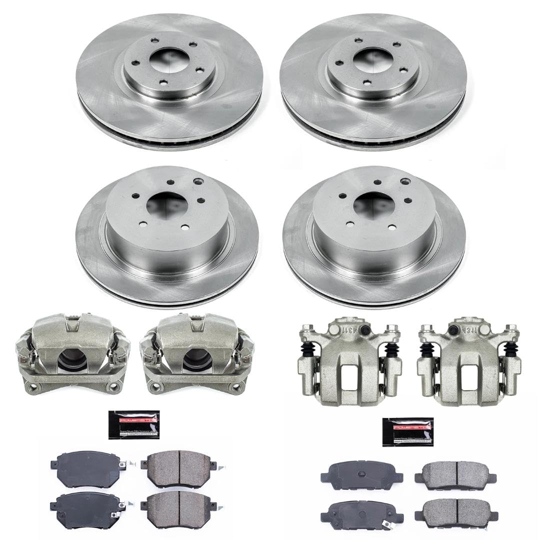 Power Stop KCOE2767A Stock Replacement Front and Rear Brake Kit (with Calipers) For INFINITI FX35 2003-2005, INFINITI FX45 2003-2005 [Model Specific]