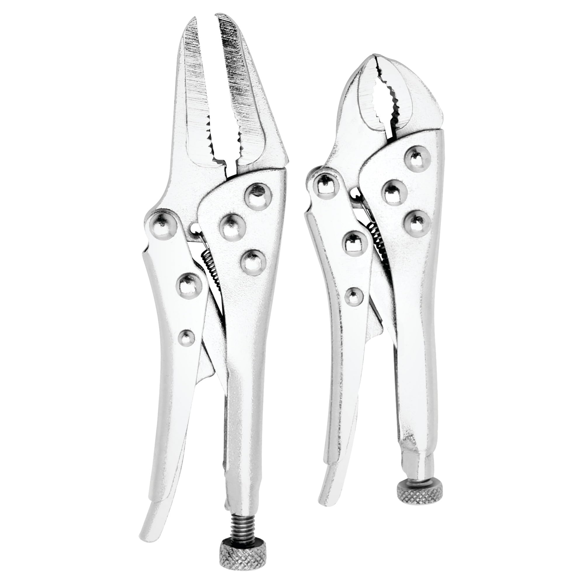 Pliers Set Performance Tool 1914 Heat Treated Alloy Steel - Includes 5-Inch Long Nose and 4-Inch Curved Jaw for Strength, Durability, and Precision
