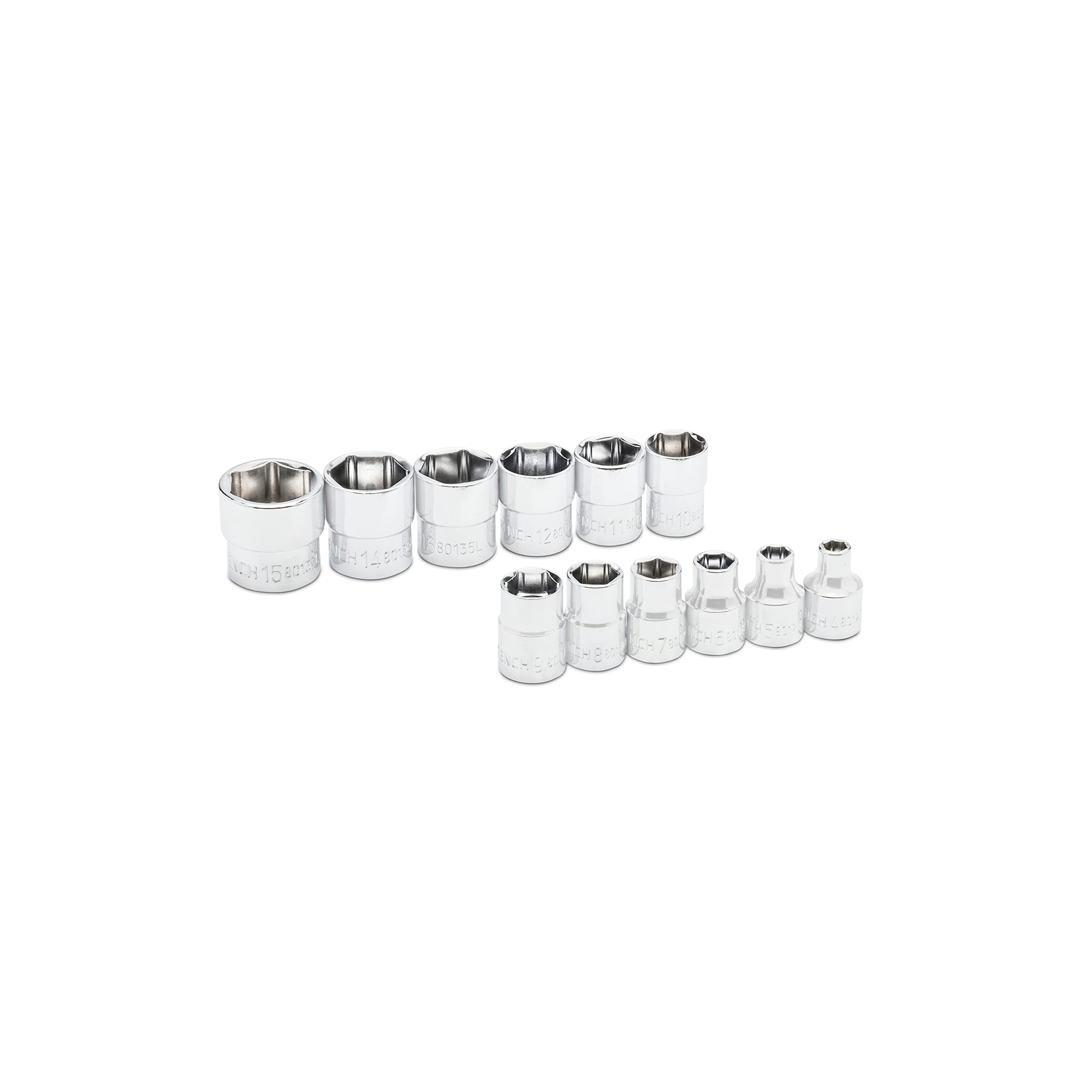 12 Piece GEARWRENCH 1/4" Drive 6 Point MM Stubby Socket Set - 81394