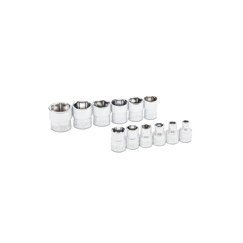 12 Piece GEARWRENCH 1/4" Drive 6 Point MM Stubby Socket Set - 81394