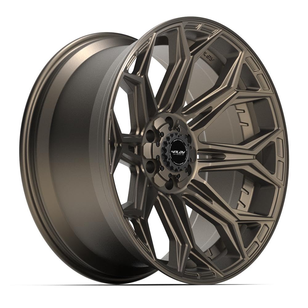 22 Inch 4PLAY Wheels Rim 4P83 Fits 6x135 & 6x139.7 22x10 Satin Bronze (1)