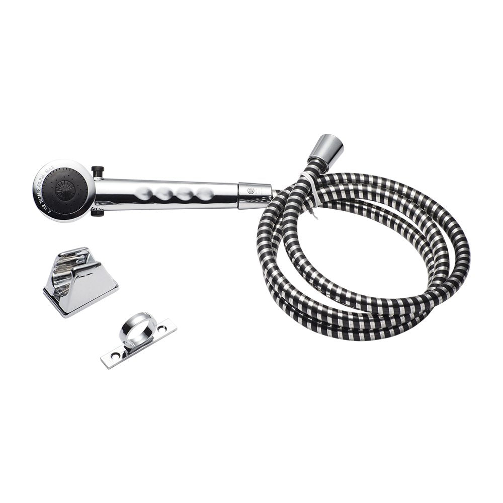 Dura Faucet Economical DF-SA130-CP RV Shower Head Hose Kit, Handheld Replacement Wand, Universal Water Saving Shower Head with Flow Control Trickle Switch (Chrome)