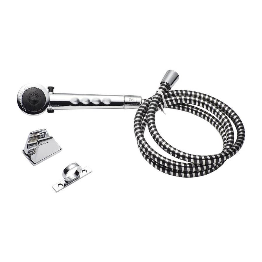 Dura Faucet Economical DF-SA130-CP RV Shower Head Hose Kit, Handheld Replacement Wand, Universal Water Saving Shower Head with Flow Control Trickle Switch (Chrome)
