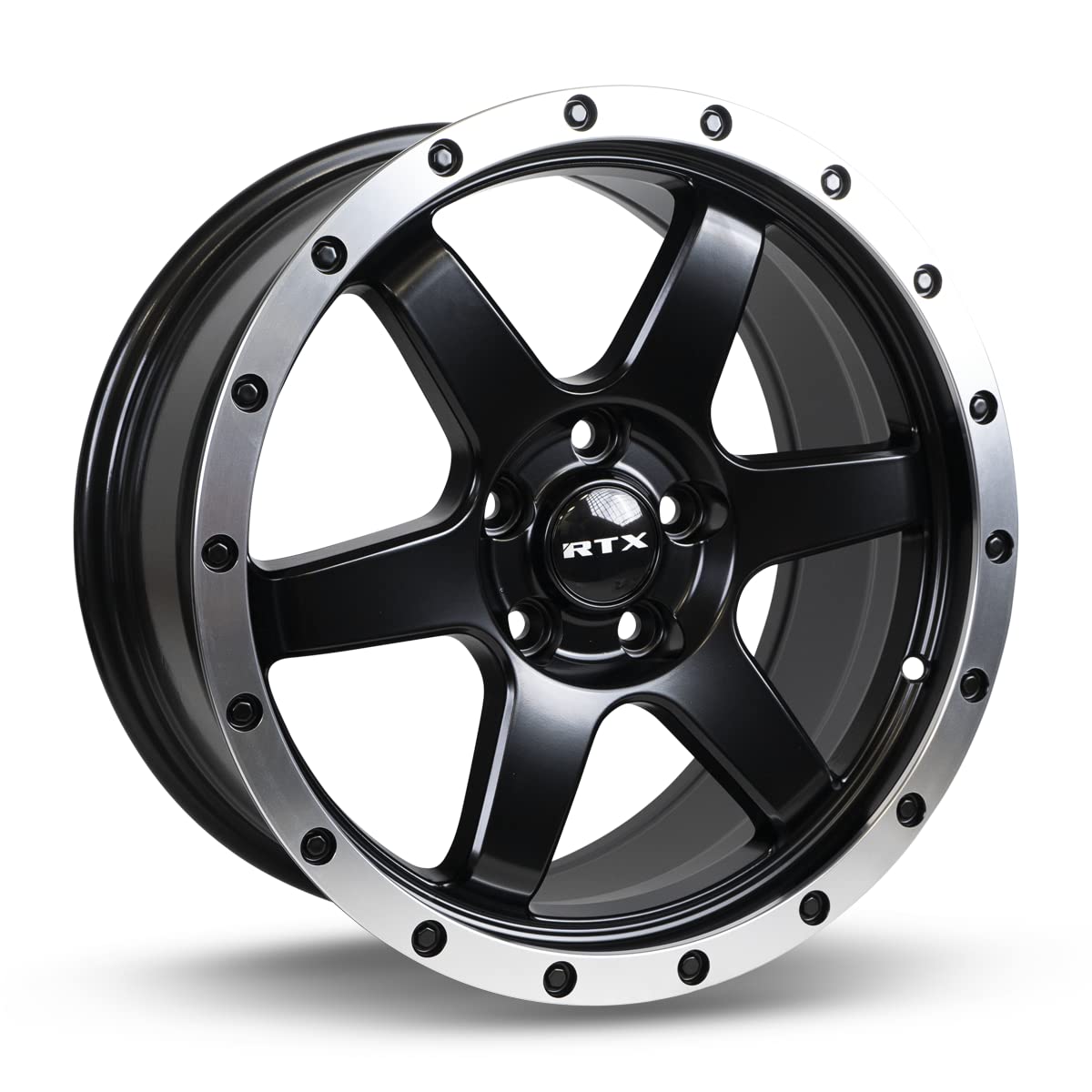 083014 • RTX® Dakar • Satin Black Machined Edge Lip • 17x8 5x114.3 ET35 CB73.1