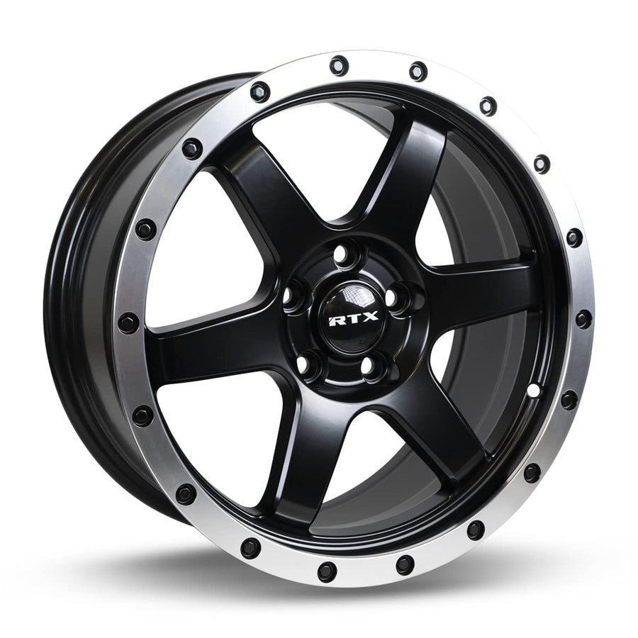 083014 • RTX® Dakar • Satin Black Machined Edge Lip • 17x8 5x114.3 ET35 CB73.1