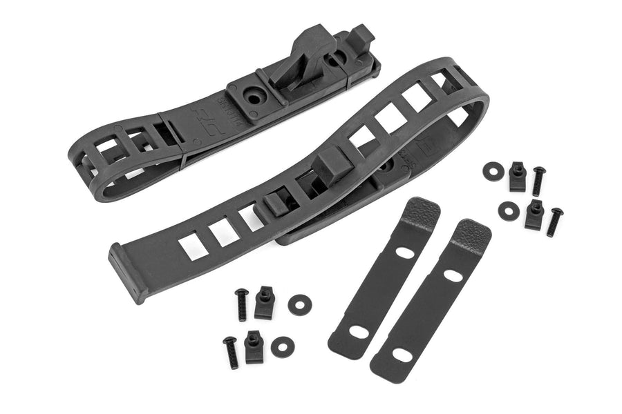 Rubber Molle Panel Rough Country Adjustable Clamp Kit 1/2" to 4-1/2" - 50 lb Capacity, Universal Fit, 2-Pack