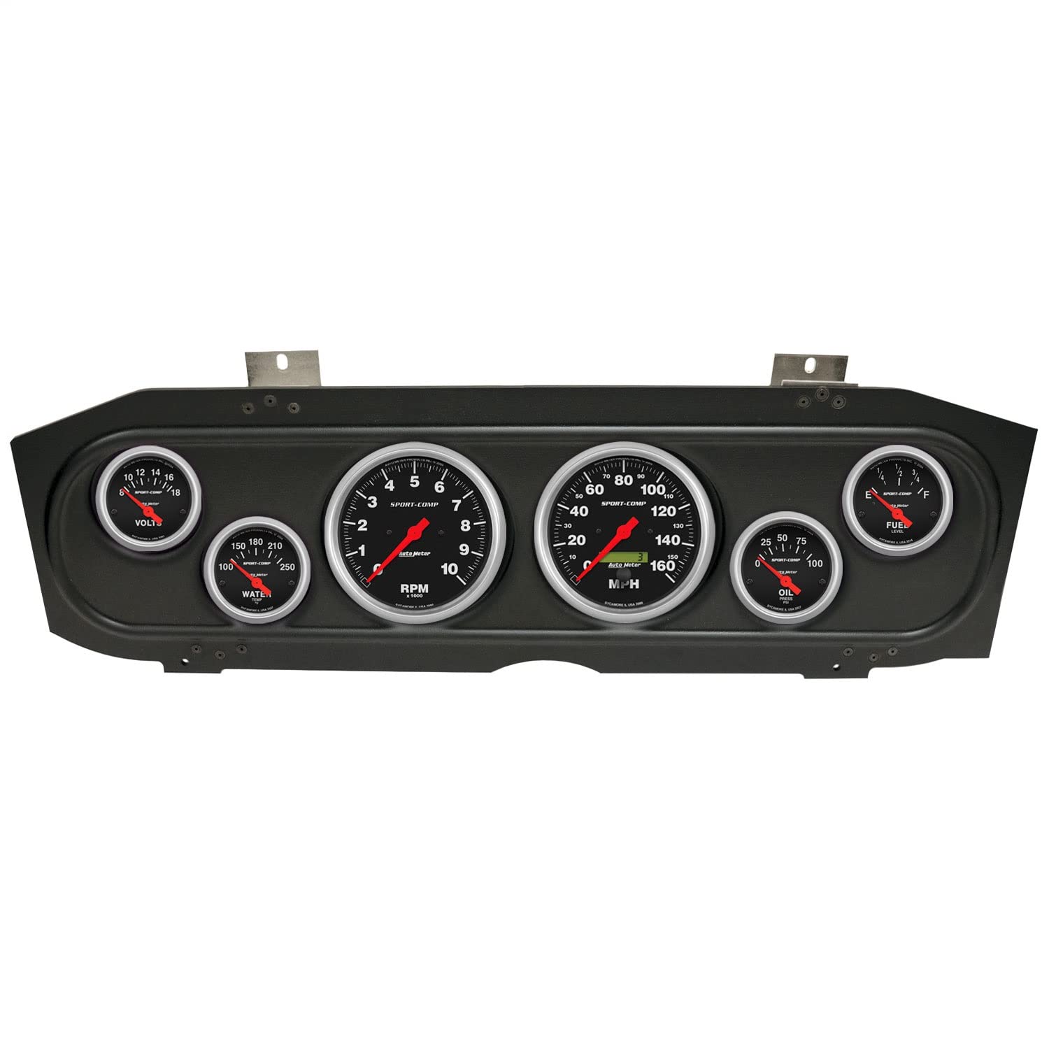 AutoMeter Dash Kit Direct Fit, (3 3/8" X2, 2 1/16" X4), MERC Cougar 69-70, Sport-Comp (2913-11)