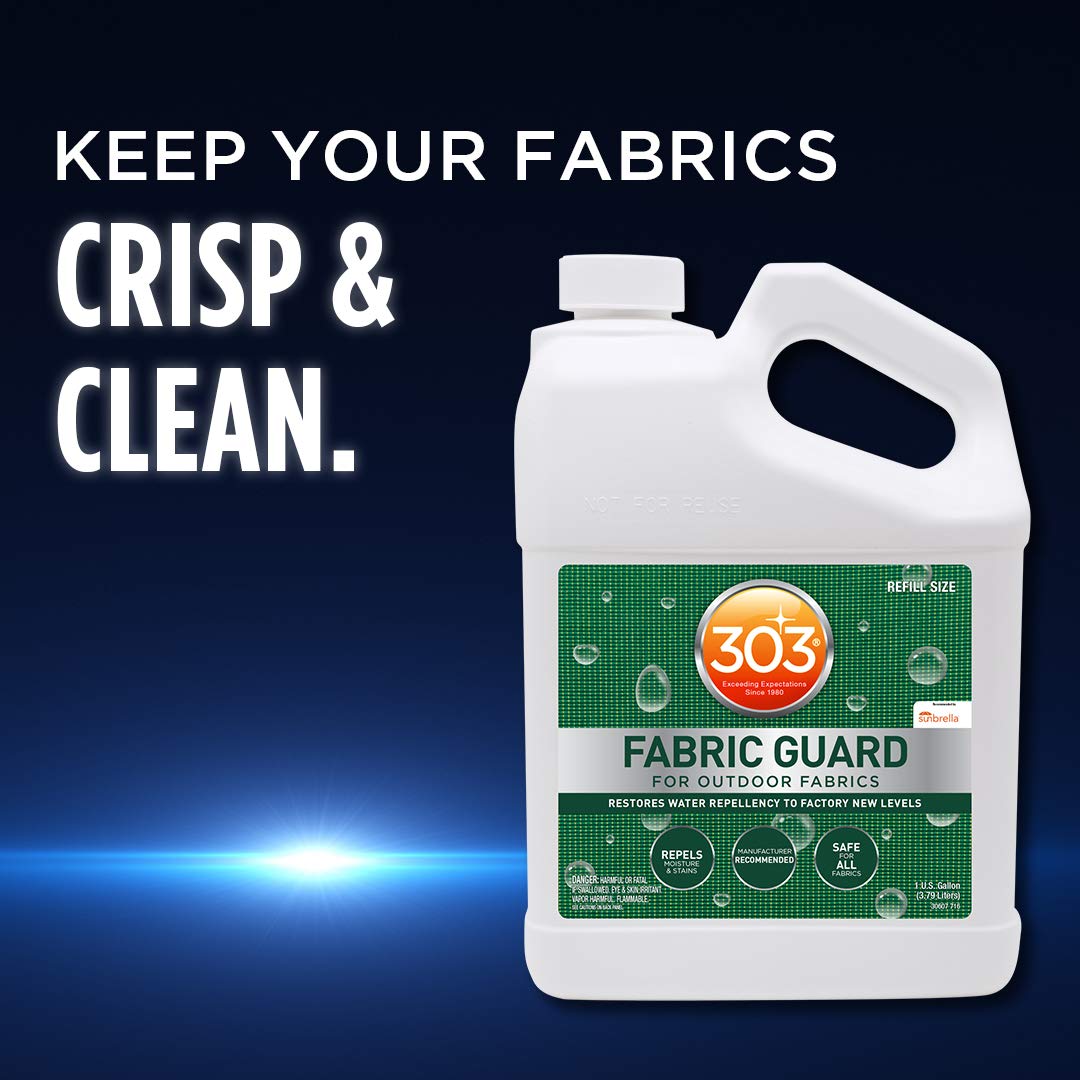 Fabric Guard 303 Products – Water Repellent & Stain Shielding Fabric Spray, Safe for All Outdoor Upholstery, Easy to Use, Manufacturer Recommended Protectant Spray, 1 Gallon