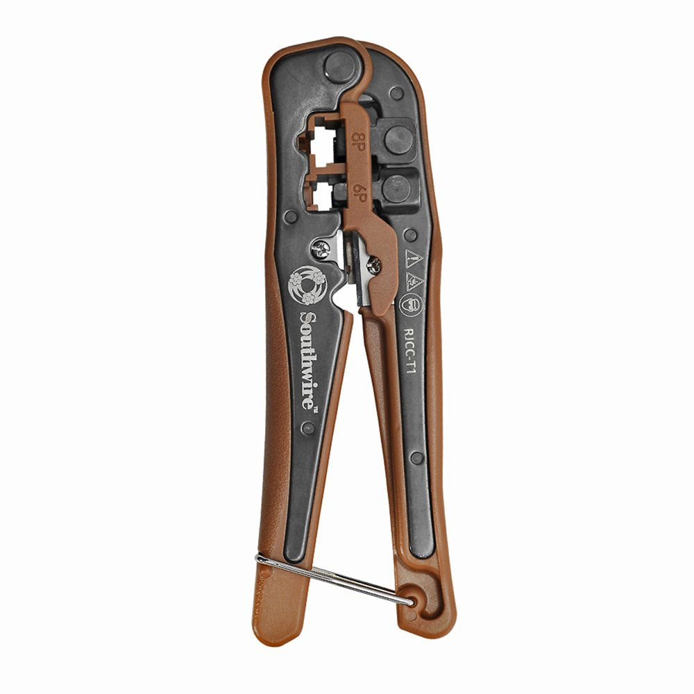 Southwire Compact RJCC-T1 Phone & Data Crimp Tool Kit - Cuts, Strips, and Crimps Network and Voice Cables