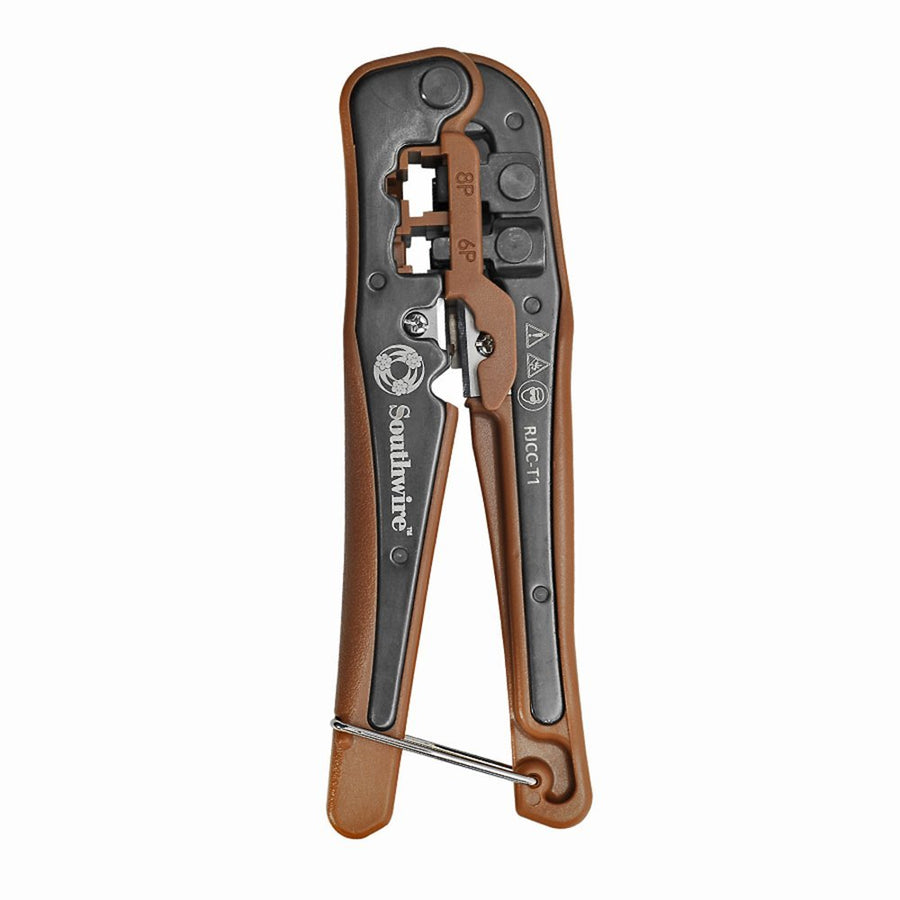 Southwire Compact RJCC-T1 Phone & Data Crimp Tool Kit - Cuts, Strips, and Crimps Network and Voice Cables