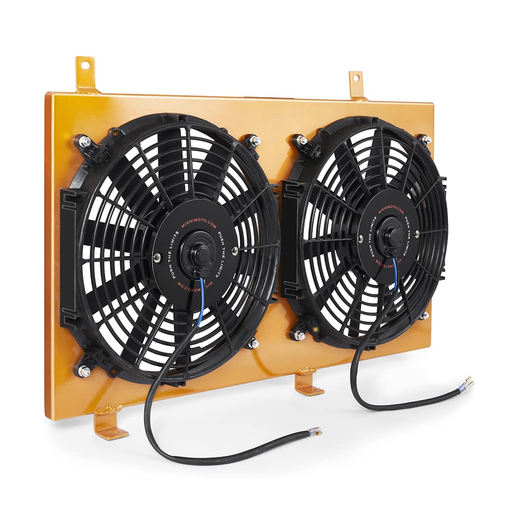 Mishimoto Aluminum Fan Shroud Kit Performance Compatible With Mazda RX-8 2004-2008, Gold