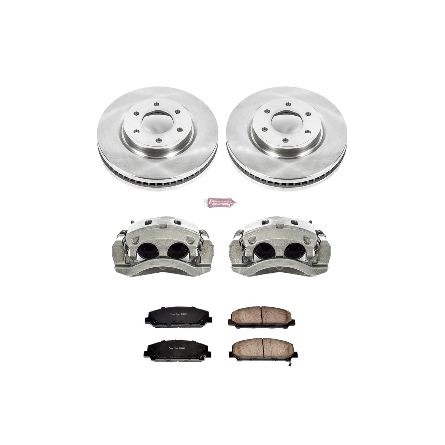 Power Stop KCOE6321 Stock Replacement Front Brake Kit (with Calipers) For INFINITI QX56 2011-2013, INFINITI QX80 2014-2019, Nissan Armada 2017-2022 [Model Specific]
