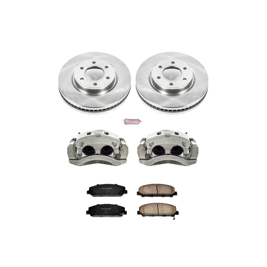 Power Stop KCOE6321 Stock Replacement Front Brake Kit (with Calipers) For INFINITI QX56 2011-2013, INFINITI QX80 2014-2019, Nissan Armada 2017-2022 [Model Specific]