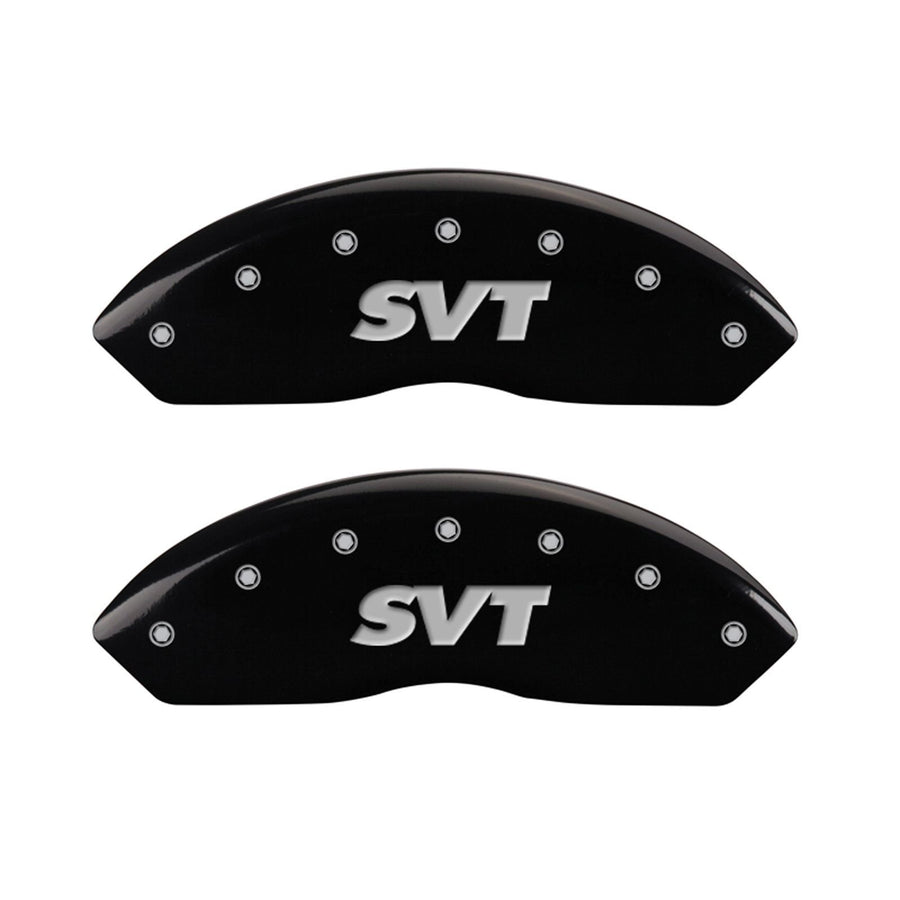Black MGP Caliper Covers 10017SSVTBK Engraved with Silver SVT (Set of 4)
