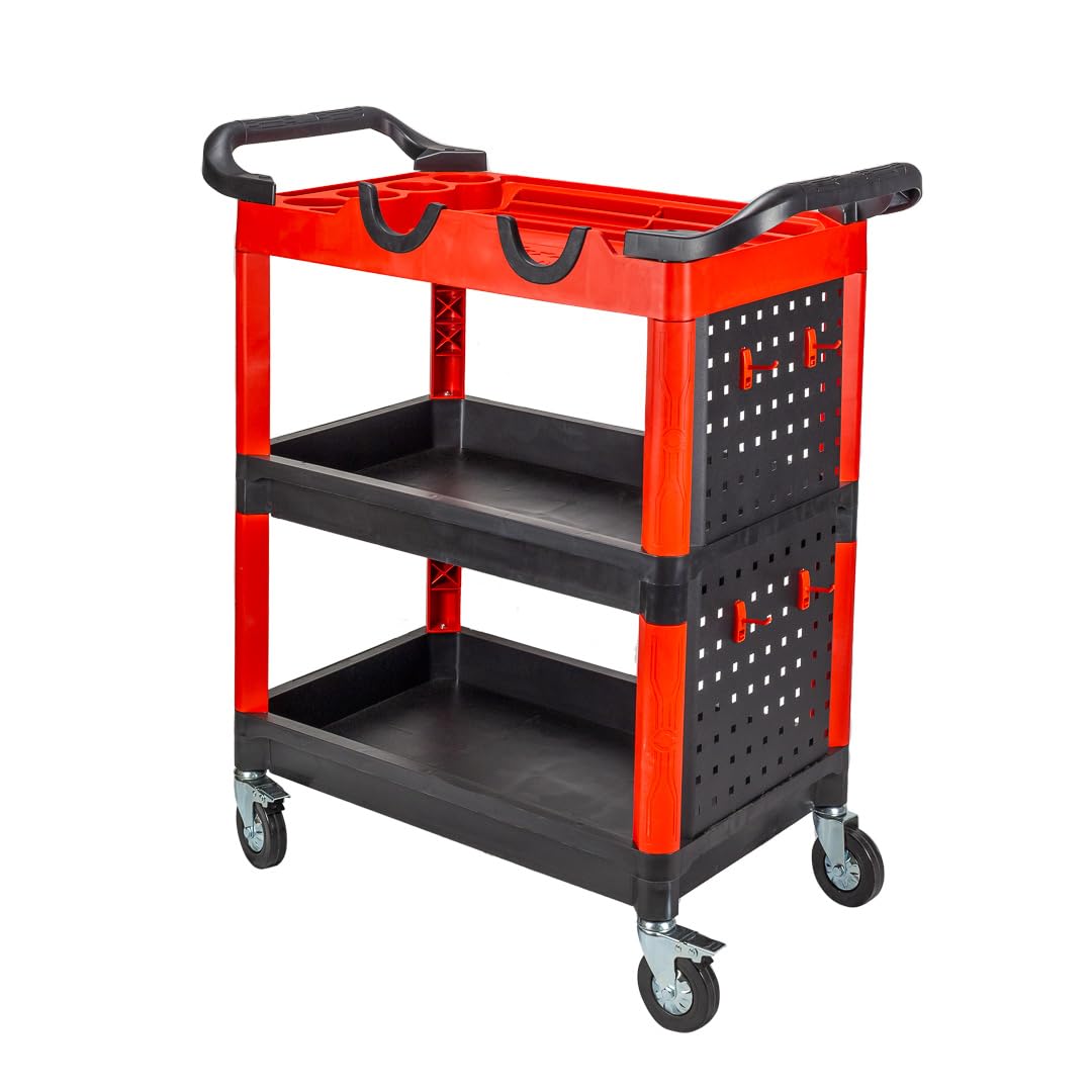 Maxshine Heavy Duty Premium Detailing Cart - Car Detailing Cart, Detail Cart for Auto Detailing, Car Wash Organizer with Storage and Brush Holder