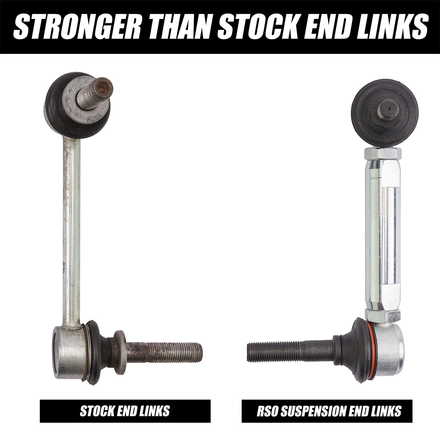 Adjustable RSO Suspension Sway Bar End Links Front 0-3 inch Lift Kits Compatible with 2003-2024 4Runner and 2007-2014 FJ Cruiser