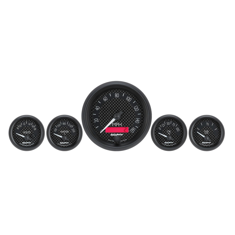 Auto Meter 8002 Fuel/Oil/Water/Speedo/Volt GT Series 5 Gauge Kit