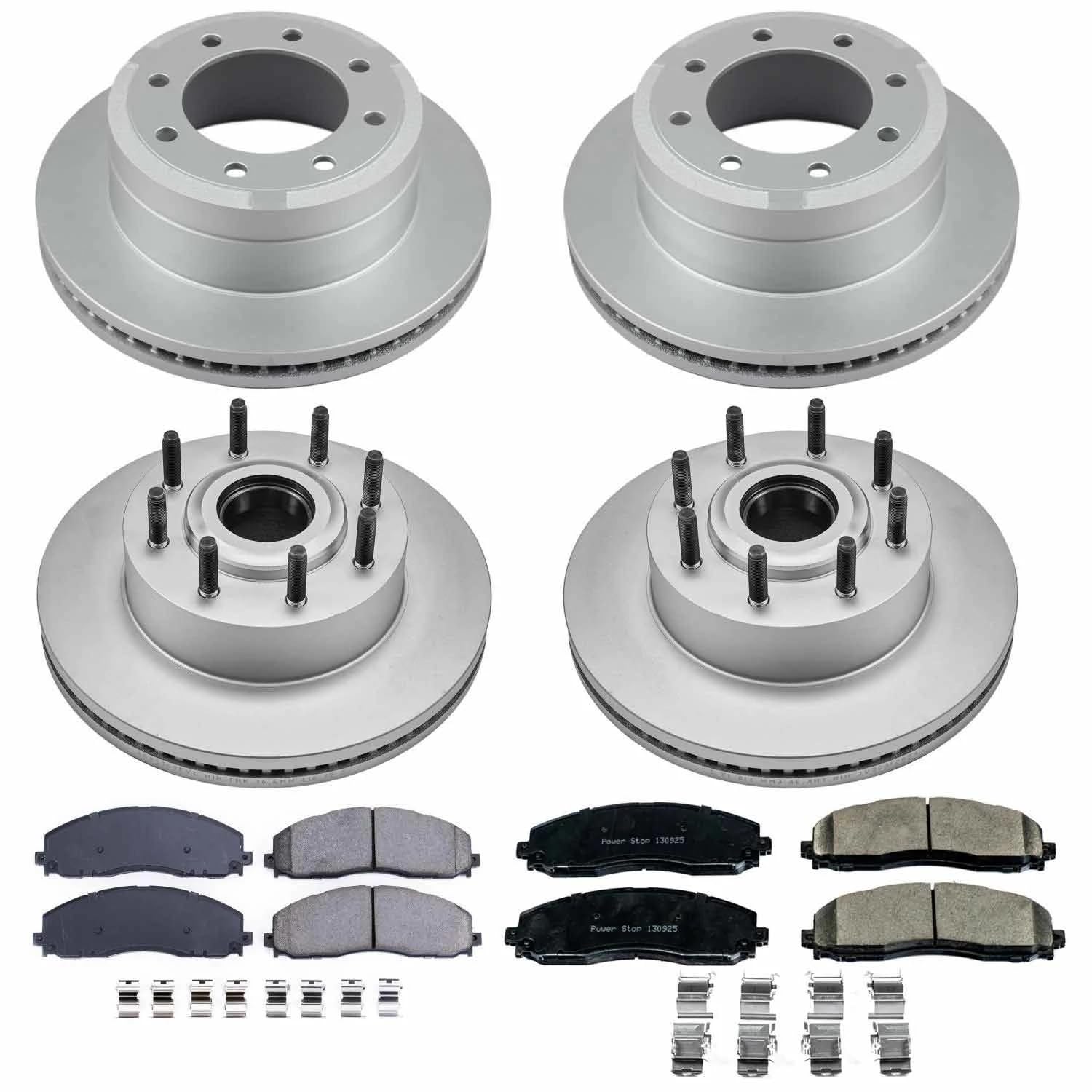 Power Stop CRK6820 Z17 Evolution Geomet Coated Brake Kit Front and Rear For Ford F-250 Super Duty 2012-2022, Ford F-350 Super Duty 2013-2022 [Model Specific]