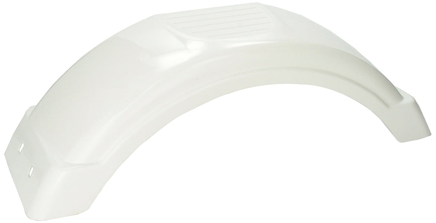 White Plastic Fender Fulton for 8"-12" Tire Size