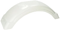 White Plastic Fender Fulton for 8"-12" Tire Size