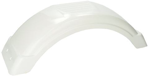 White Plastic Fender Fulton for 8"-12" Tire Size