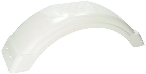 White Plastic Fender Fulton for 8"-12" Tire Size