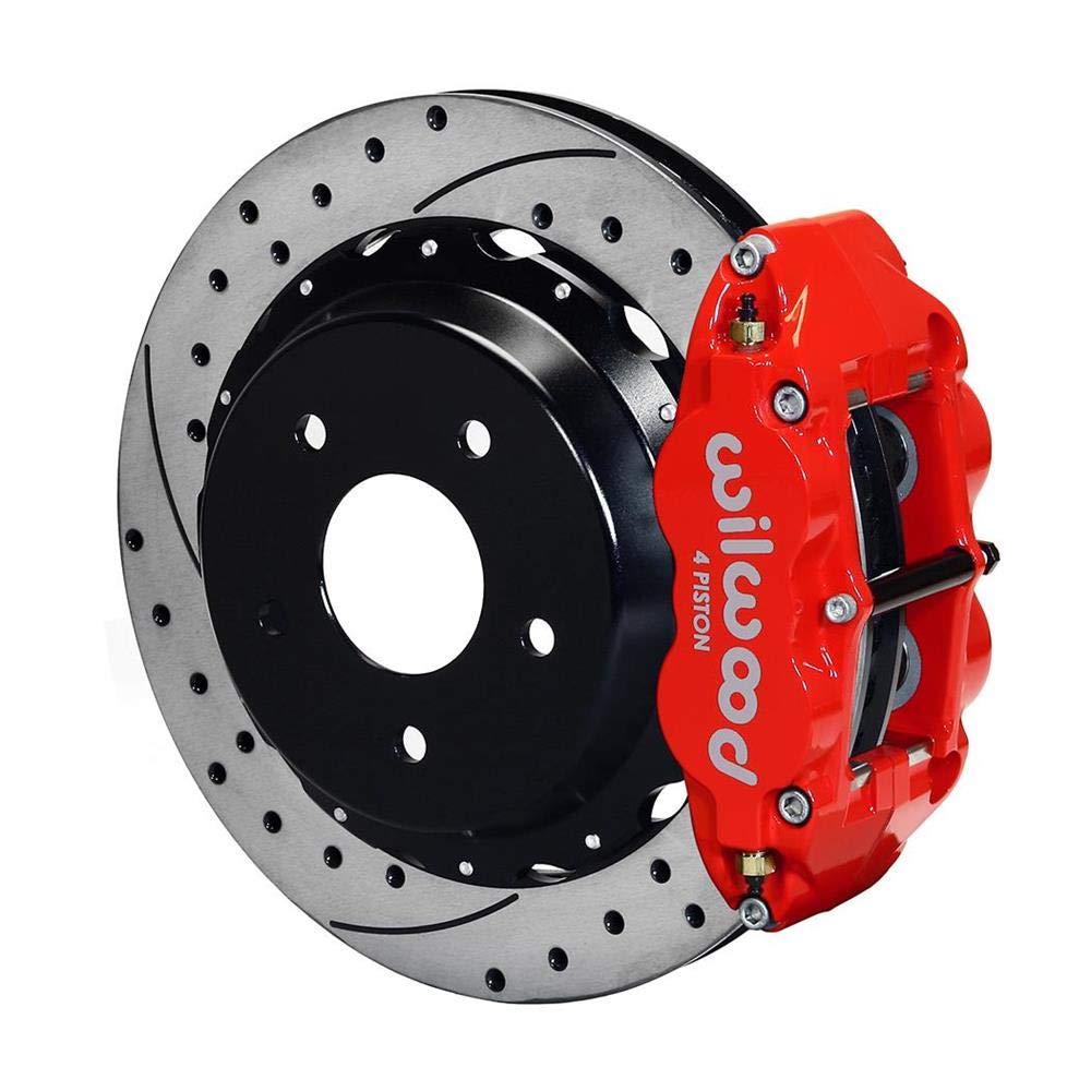 140-9830-DR WILWOOD FNSL4R Rear Kit,12.88", Drilled, Red 98-02 Camaro/Firebird