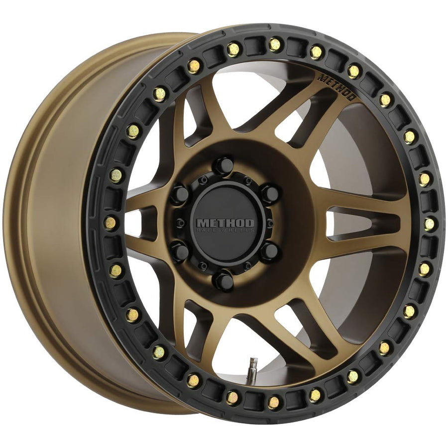 Method 106 Race Wheels Beadlock Bronze Wheel with Method (17 x 9. inches /8 x 6 mm, -44 mm Offset)