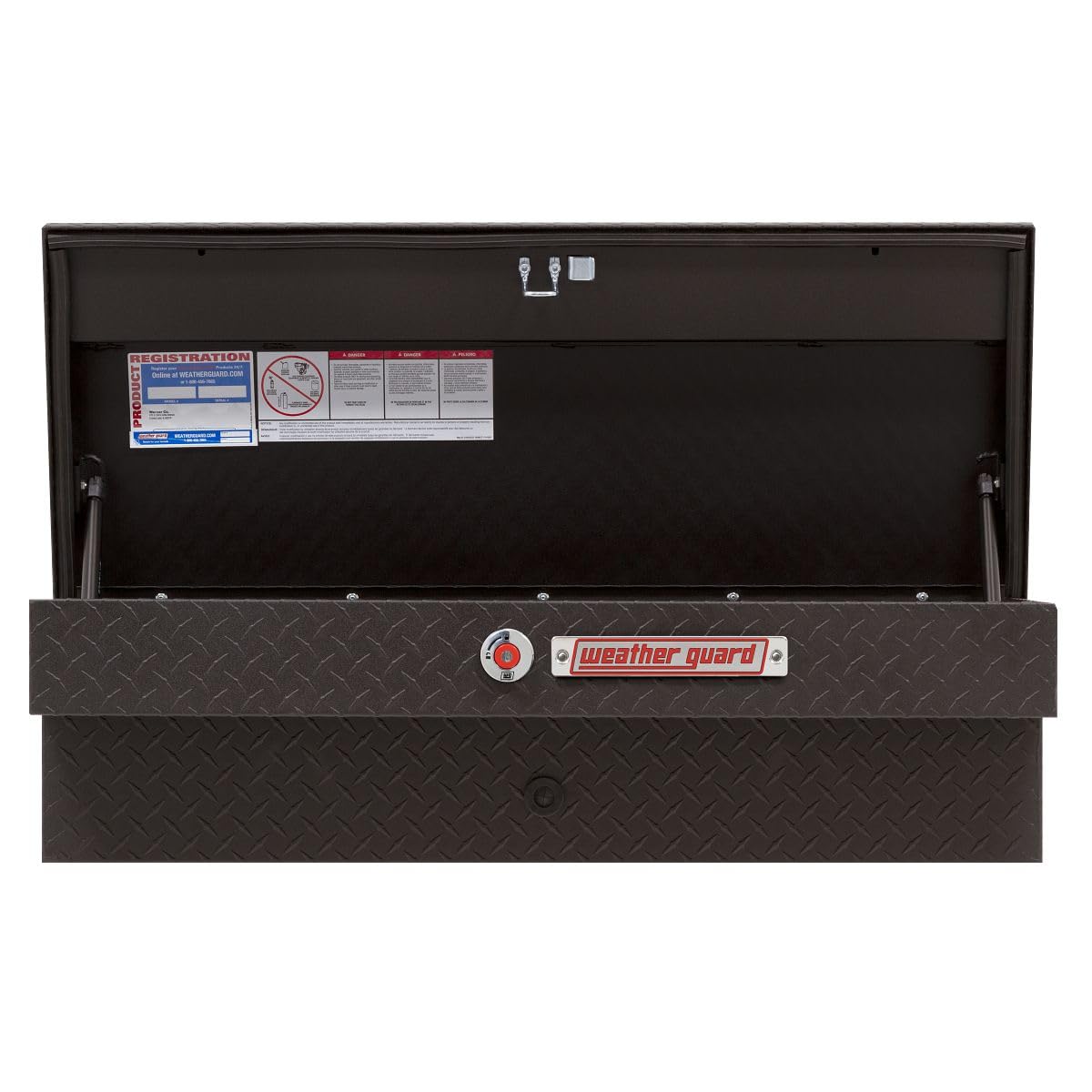 Weather Guard 41in Model 184-52-04 Lo-Side Truck Box, Aluminum, Textured Matte Black, 3.0 cu ft capacity
