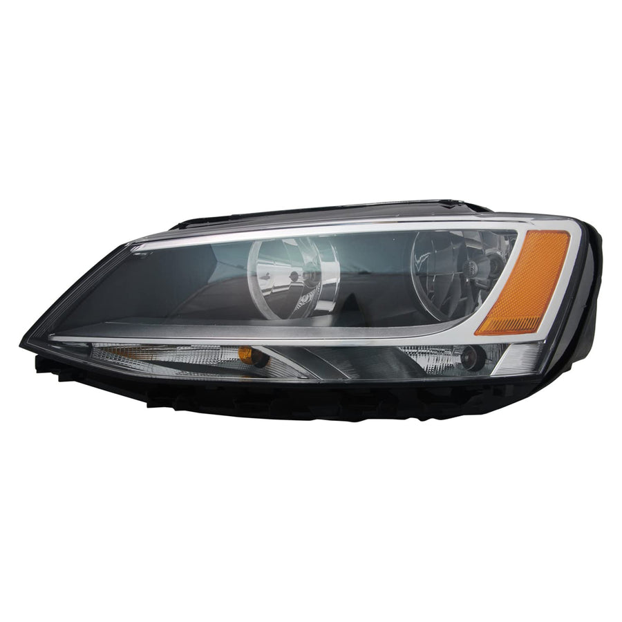 Left TYC Headlight Assembly Compatible with 2011-2016 Volkswagen Jetta