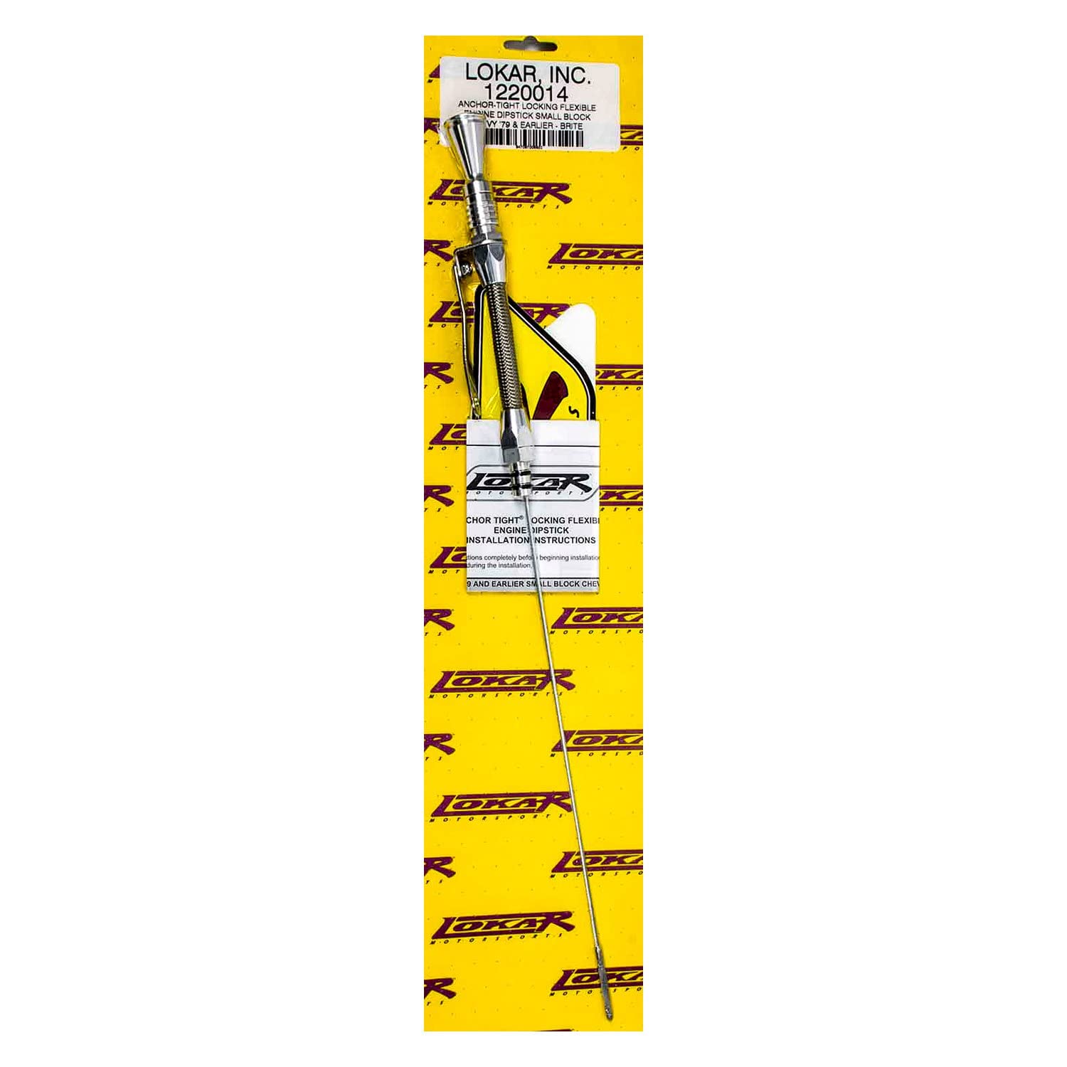 Brite Lokar 1220014 Flexible Engine Dipstick with Lock for Chevy Small Block Transmission Anchor-Tight