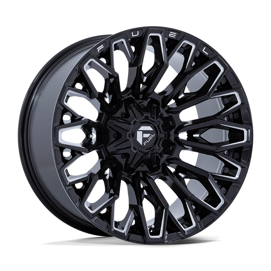 FC865 STRIKE FUEL OFF-ROAD 20X9 8X180 5.04 1mm GLOSS BLACK MILLED - FC865BE20908801