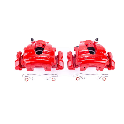 Power Stop S1820 Front Pair of High-Temp Red Powder Coated Calipers For Crossfire, CLK320, CLK430, E300, E320, E, E430, SLK320 [Model Specific]