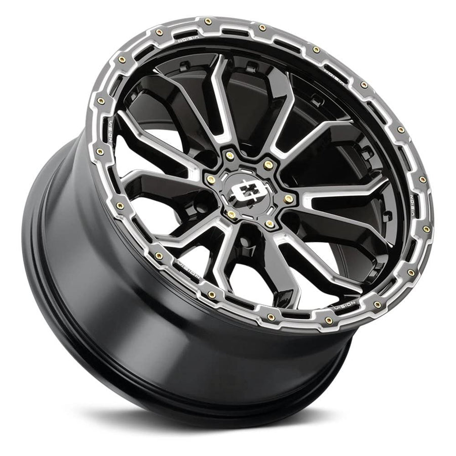 405 Vision Korupt 18x9 6x5.5" +12mm Black/Milled Wheel Rim 18" Inch
