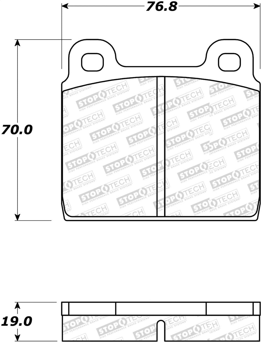 Front, Rear StopTech 308.00451 Brake Pads with Shims Street